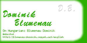 dominik blumenau business card
